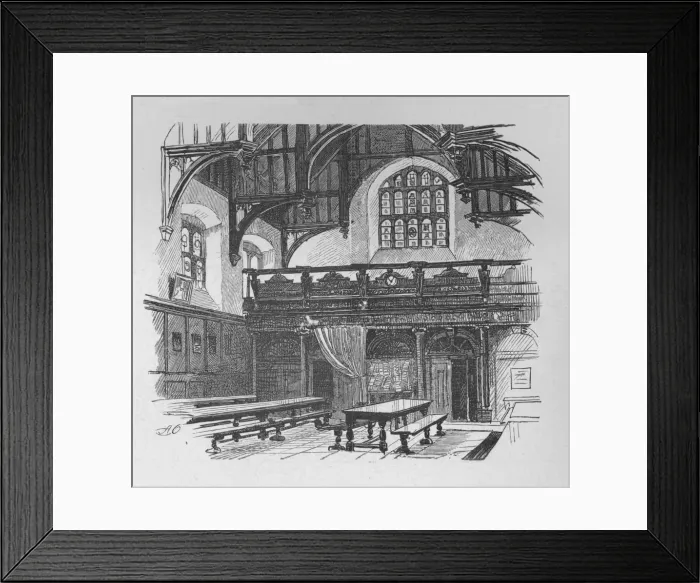 Framed Print : Grays Inn Hall, 1890 Framed Print : Grays Inn Hall, 1890