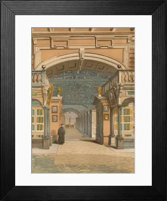 Framed Print : The Bodleian Library, Oxford, c1845, (1864) Framed Print : The Bodleian Library, Oxford, c1845, (1864)