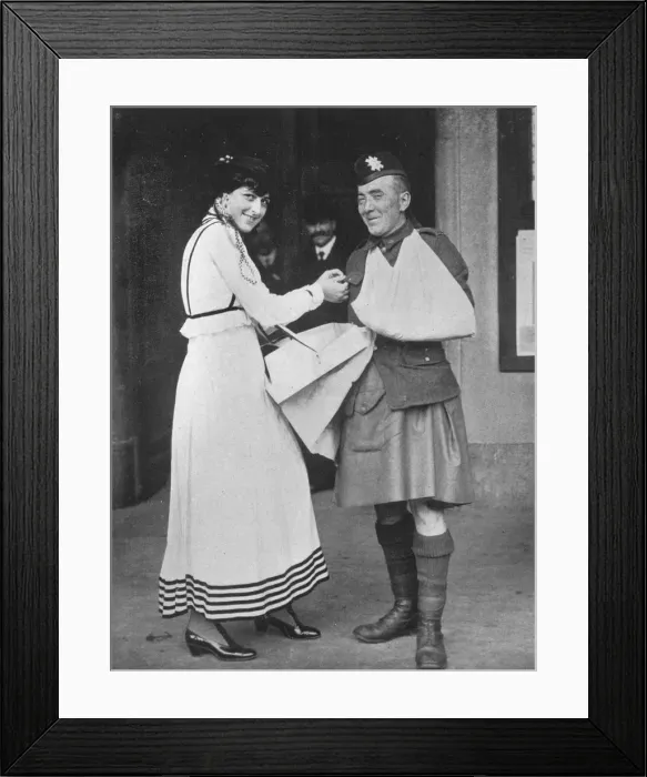 Framed Print : A war charity flag day incident, 1915 Framed Print : A war charity flag day incident, 1915