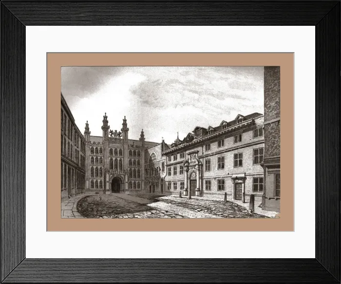 Framed Print : West View of Guildhall Chapel and Blackwell Hall, 1886 Framed Print : West View of Guildhall Chapel and Blackwell Hall, 1886