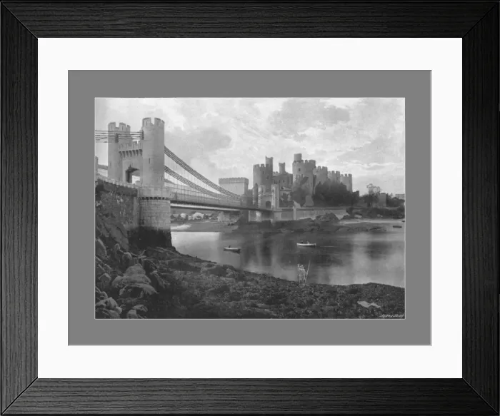 Framed Print : Conway Castle and Bridges, c1900. Artist: Catherall & Pritchard Framed Print : Conway Castle and Bridges, c1900. Artist: Catherall & Pritchard
