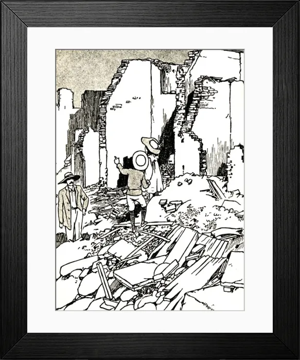 Framed Print : After the Earthquake, 1907 (1912). Artist: Charles Robinson Framed Print : After the Earthquake, 1907 (1912). Artist: Charles Robinson