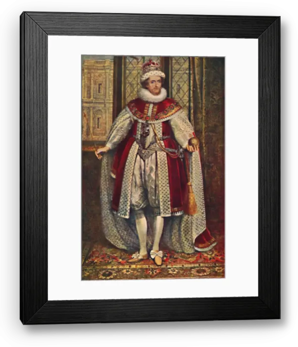 Framed Print : James I. (Hampton Court Palace), c1620, (1903). Artist: Paulus van Somer Framed Print : James I. (Hampton Court Palace), c1620, (1903). Artist: Paulus van Somer