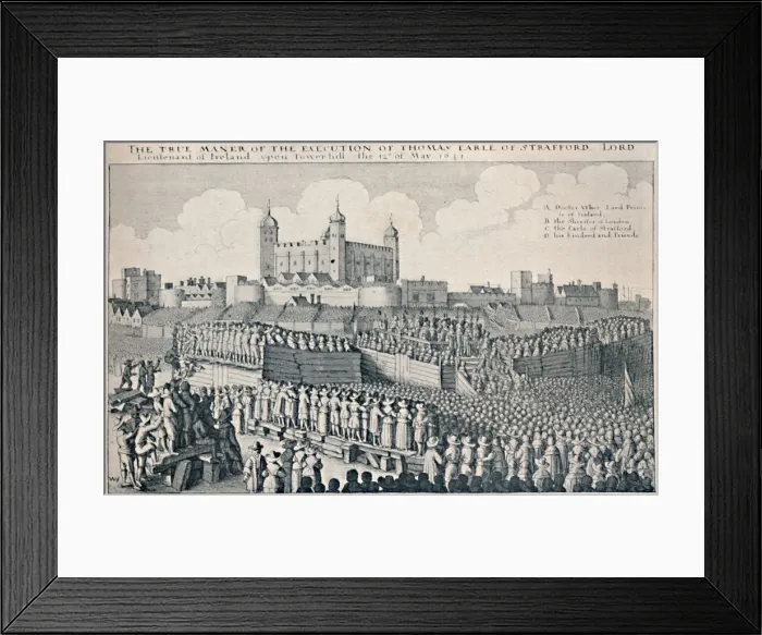 Framed Print : Execution of the Earl of Strafford, c1641, (1903). Artist: Wenceslaus Hollar Framed Print : Execution of the Earl of Strafford, c1641, (1903). Artist: Wenceslaus Hollar