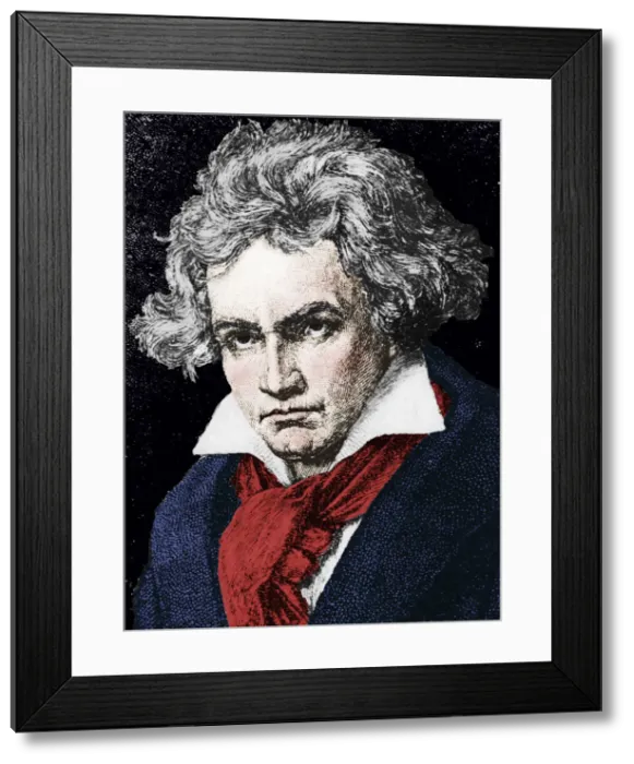 Framed Print : Ludwig van Beethoven (1770-1827), German composer and pianist, 19th century Framed Print : Ludwig van Beethoven (1770-1827), German composer and pianist, 19th century