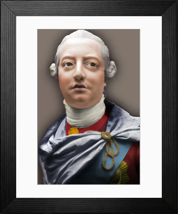 Framed Print : Bust of King George III of England, 1767. Artist: John Nost Framed Print : Bust of King George III of England, 1767. Artist: John Nost
