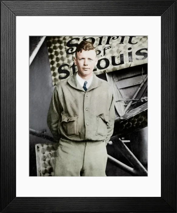 Framed Print : Charles Lindburgh, record breaking aviator, 1927 Framed Print : Charles Lindburgh, record breaking aviator, 1927