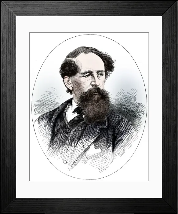 Framed Print : Charles Dickens, 19th century English novelist Framed Print : Charles Dickens, 19th century English novelist