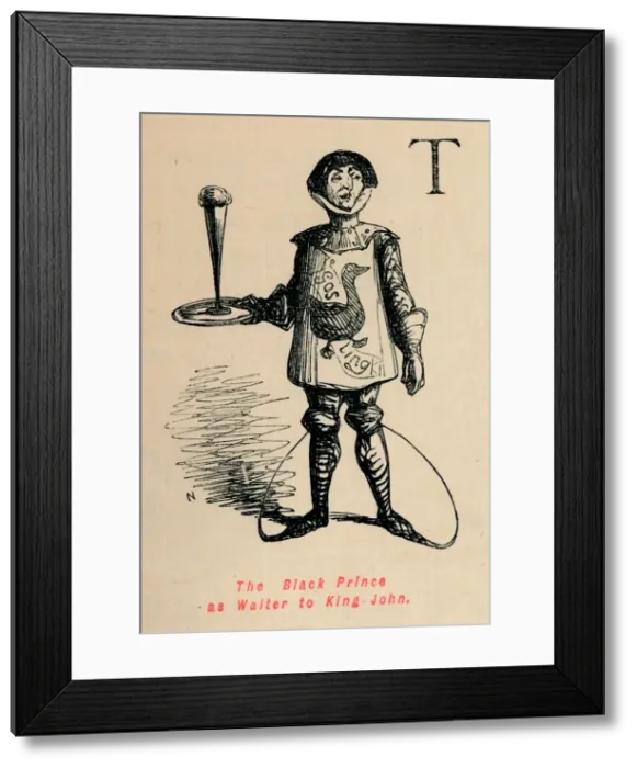 Framed Print : The Black Prince as Waiter to King John, c1860, (c1860). Artist: John Leech Framed Print : The Black Prince as Waiter to King John, c1860, (c1860). Artist: John Leech