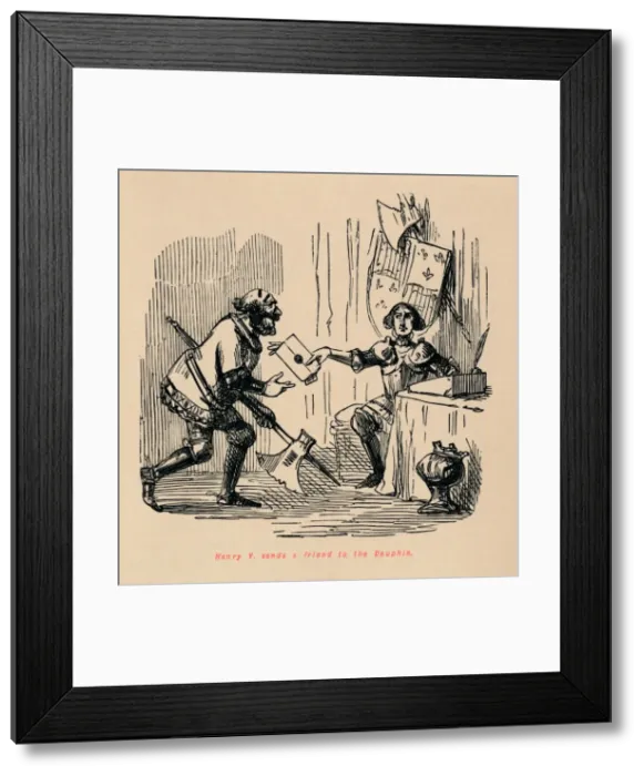 Framed Print : Henry V. sends a friend to the Dauphin, c1860, (c1860). Artist: John Leech Framed Print : Henry V. sends a friend to the Dauphin, c1860, (c1860). Artist: John Leech