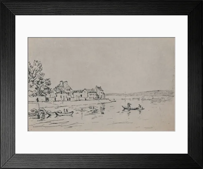 Framed Print : The Banks of Loing, c. 1880s, (1946). Artist: Alfred Sisley Framed Print : The Banks of Loing, c. 1880s, (1946). Artist: Alfred Sisley