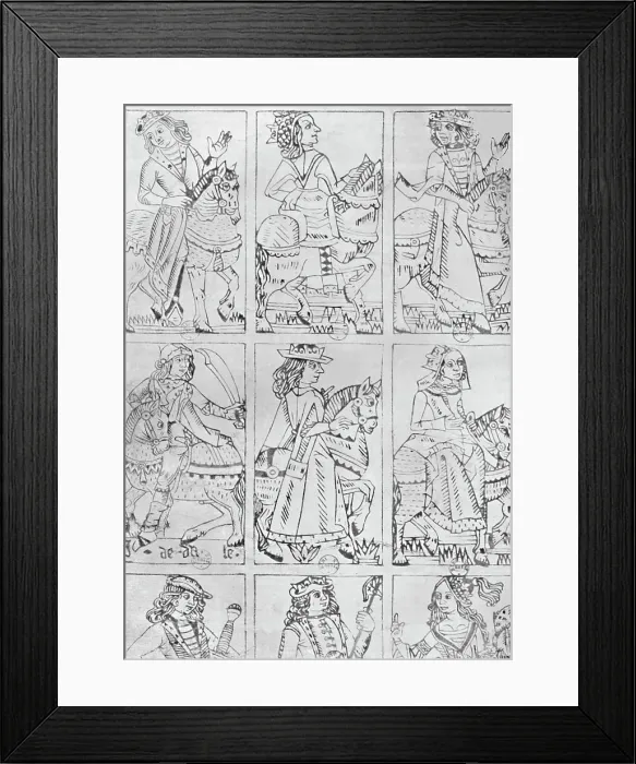 Framed Print : Lyonnese Playing Cards of the Fifteenth Century, 1903. Artist: Jean de Dale Framed Print : Lyonnese Playing Cards of the Fifteenth Century, 1903. Artist: Jean de Dale