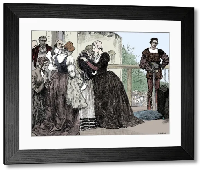 Framed Print : The execution of Anne Boleyn, 1536