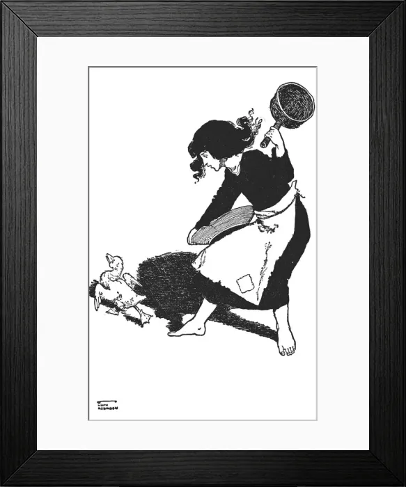 Framed Print : The Poor Duckling Was Scorned By All, c1930. Artist: W Heath Robinson Framed Print : The Poor Duckling Was Scorned By All, c1930. Artist: W Heath Robinson
