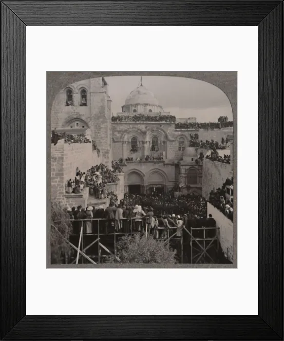 Framed Print : Crowds filling every niche of the Holy Sepulchure Church, c1900 Framed Print : Crowds filling every niche of the Holy Sepulchure Church, c1900