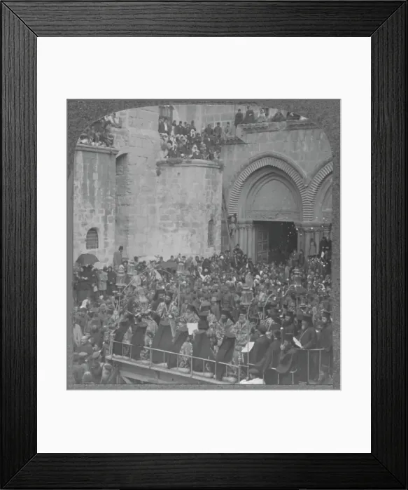 Framed Print : Ceremony of washing the Disciples feet at the Church of the Holy Sepulchure, c1900 Framed Print : Ceremony of washing the Disciples feet at the Church of the Holy Sepulchure, c1900