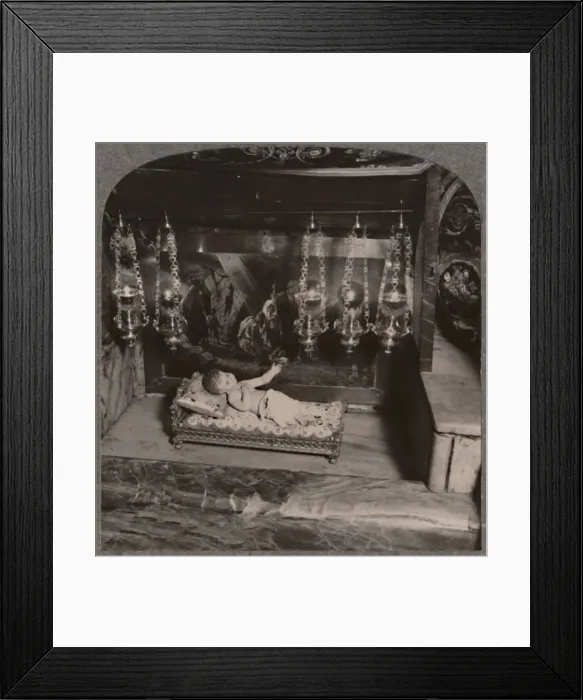 Framed Print : Manger of Christ, Church of Nativity, Bethlehem, c1900 Framed Print : Manger of Christ, Church of Nativity, Bethlehem, c1900