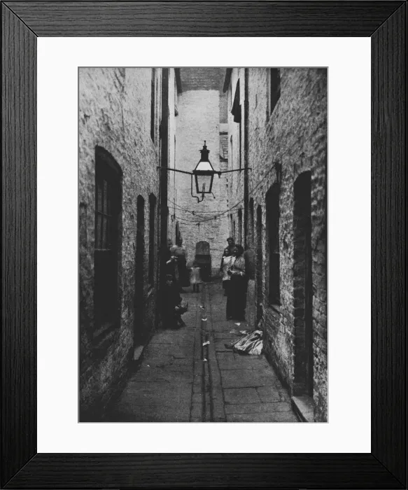 Framed Print : Photograph of a sunless Court in Liverpool recently closed by the Health Committee of the City Coun Framed Print : Photograph of a sunless Court in Liverpool recently closed by the Health Committee of the City Coun