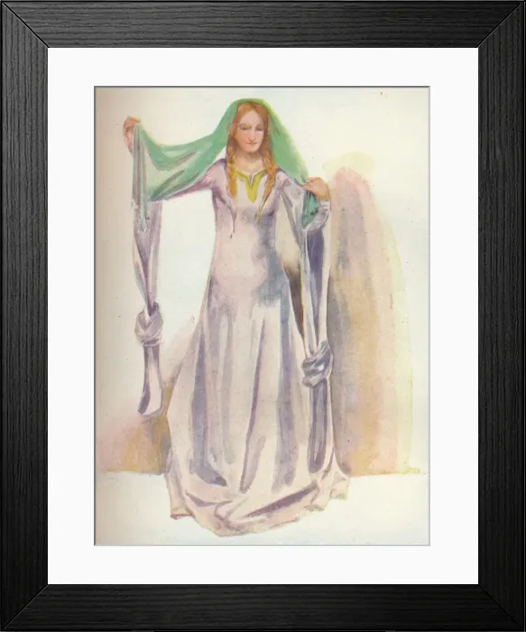 Framed Print : A Woman of the Time of Stephen, 1907. Artist: Dion Clayton Calthrop Framed Print : A Woman of the Time of Stephen, 1907. Artist: Dion Clayton Calthrop