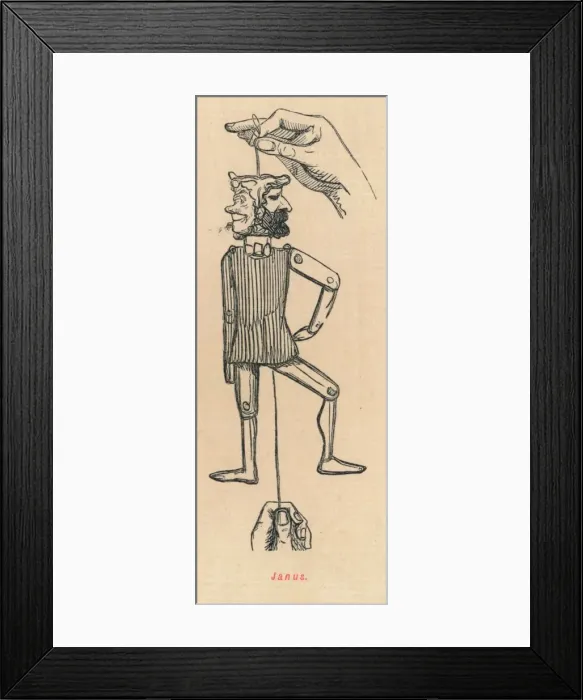 Framed Print : Janus, 1852. Artist: John Leech Framed Print : Janus, 1852. Artist: John Leech
