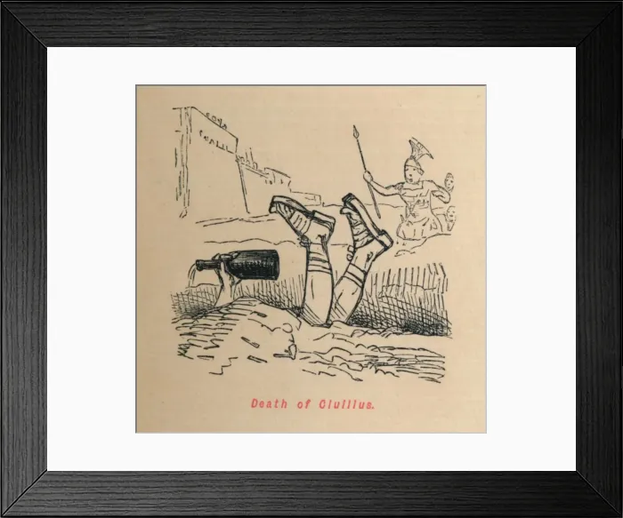 Framed Print : Death of Ciuilius, 1852. Artist: John Leech Framed Print : Death of Ciuilius, 1852. Artist: John Leech