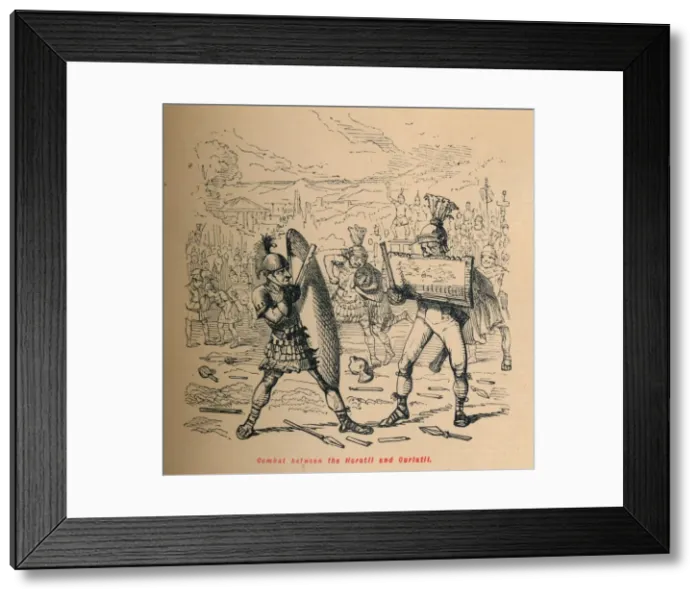 Framed Print : Combat between the Horatii and Curiatii, 1852. Artist: John Leech Framed Print : Combat between the Horatii and Curiatii, 1852. Artist: John Leech