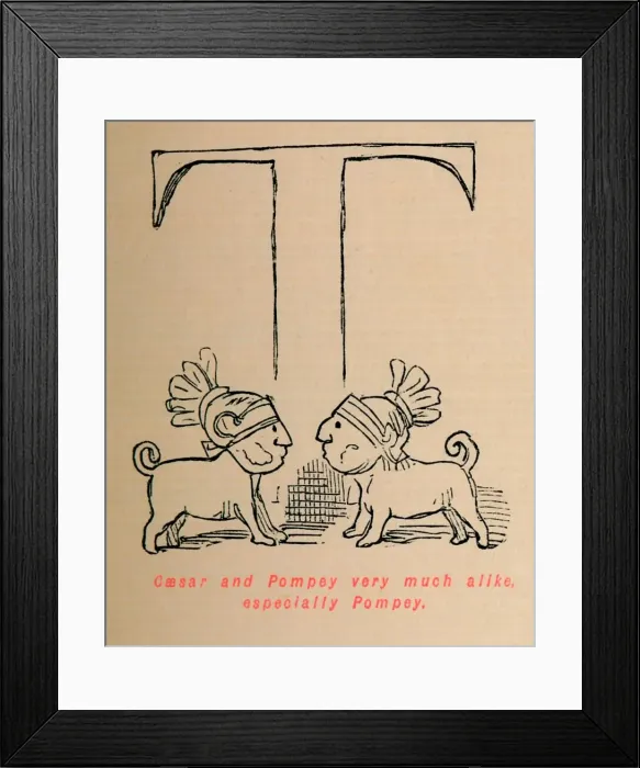 Framed Print : Caesar and Pompey very much alike especially Pompey, 1852. Artist: John Leech Framed Print : Caesar and Pompey very much alike especially Pompey, 1852. Artist: John Leech