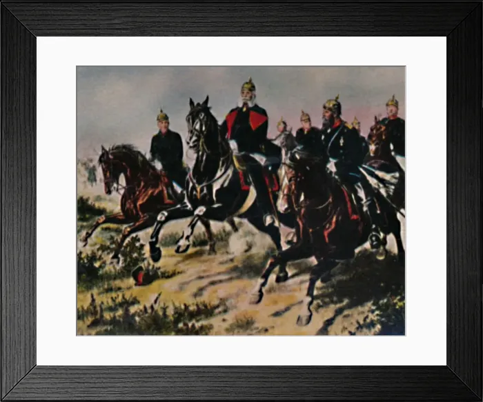 Framed Print : Kaiser Wilhelm I. 1797-1888 und leine Paladine. - Gemalde von Camphausen, 1934 Framed Print : Kaiser Wilhelm I. 1797-1888 und leine Paladine. - Gemalde von Camphausen, 1934