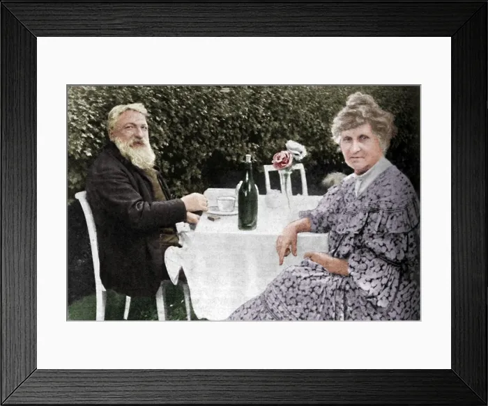 Framed Print : Auguste Rodin - Rodin and his Wife in their Garden at Meudon, c1925 Framed Print : Auguste Rodin - Rodin and his Wife in their Garden at Meudon, c1925