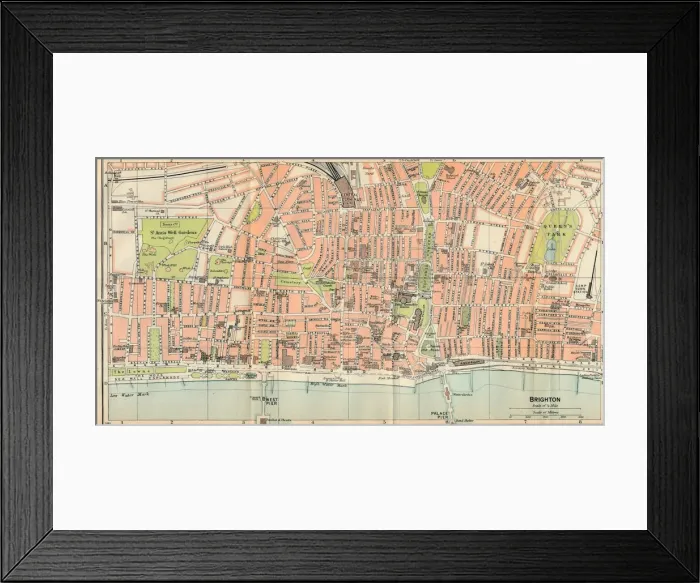 Framed Print : Brighton, c20th Century. Artist: John Bartholomew Framed Print : Brighton, c20th Century. Artist: John Bartholomew