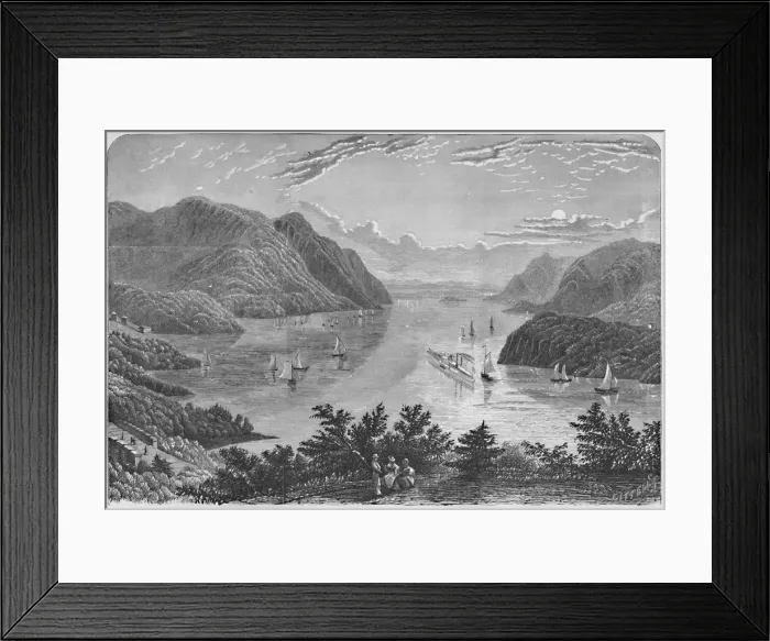 Framed Print : View of the Hudson from the Vicinity of West-Point, 1883. Artist: Littell Framed Print : View of the Hudson from the Vicinity of West-Point, 1883. Artist: Littell