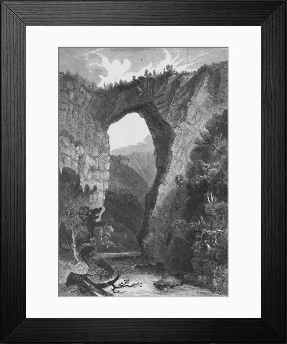 Framed Print : The Natural Bridge, Virginia, 1883 Framed Print : The Natural Bridge, Virginia, 1883
