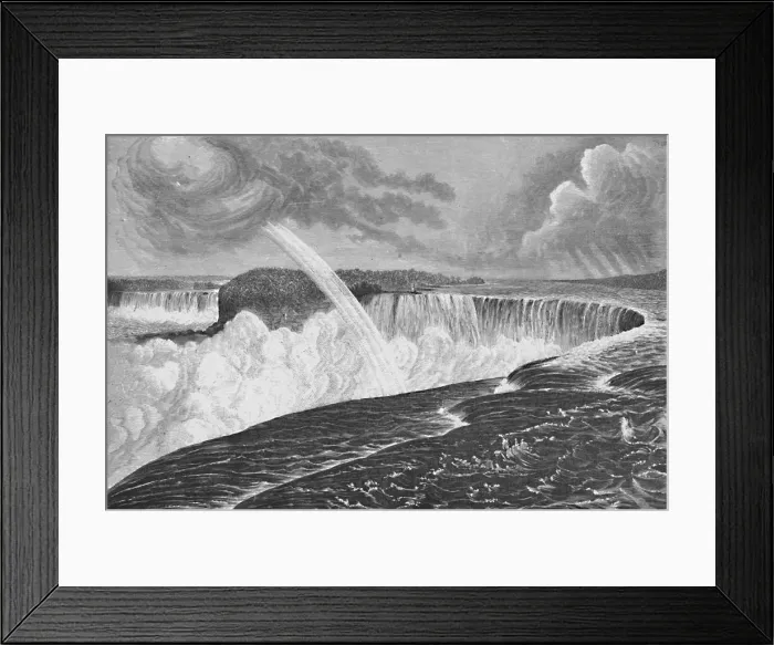 Framed Print : Grand View of the Horseshoe (Canadian) and American Falls, 1883 Framed Print : Grand View of the Horseshoe (Canadian) and American Falls, 1883