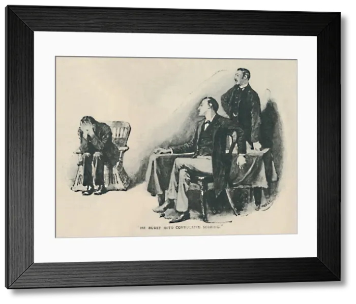 Framed Print : He Burst Into Convulsive Sobbing, 1892. Artist: Sidney E Paget Framed Print : He Burst Into Convulsive Sobbing, 1892. Artist: Sidney E Paget