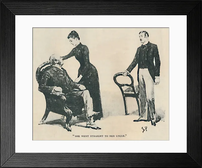 Framed Print : She Went Straight To Her Uncle, 1892. Artist: Sidney E Paget Framed Print : She Went Straight To Her Uncle, 1892. Artist: Sidney E Paget