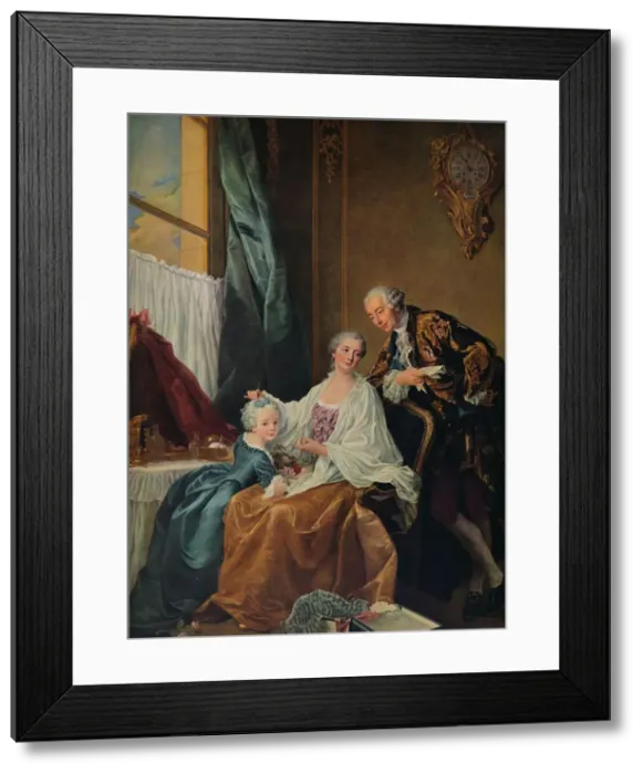 Framed Print : Family Portrait, 1756. Artist: Francois Hubert Drouais Framed Print : Family Portrait, 1756. Artist: Francois Hubert Drouais