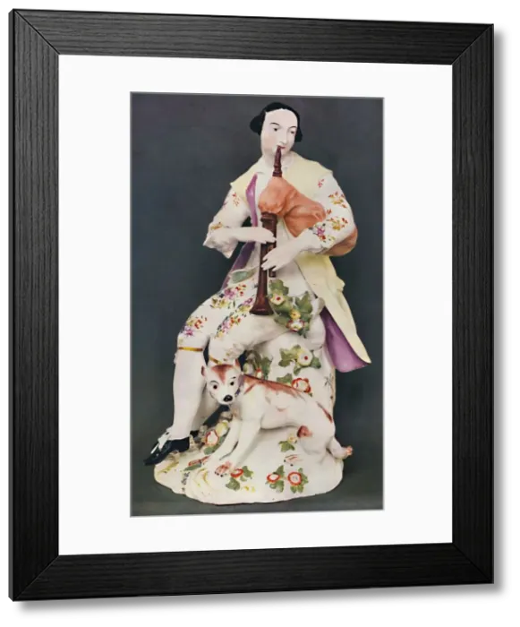 Framed Print : Porcelain figure marked WD-CO. Derby, about 1760, c1760 Framed Print : Porcelain figure marked WD-CO. Derby, about 1760, c1760