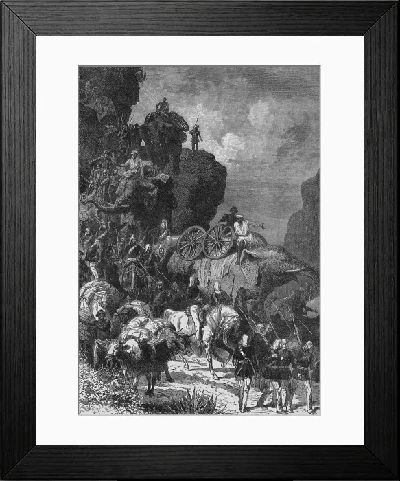 Framed Print : English Army on the March in Abyssinia, c1880 Framed Print : English Army on the March in Abyssinia, c1880
