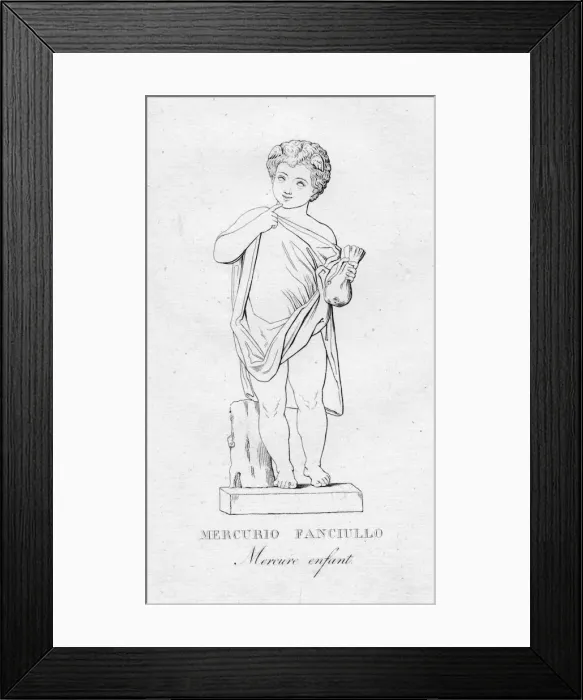 Framed Print : Mercurio Fanciulo (Mercure enfant), c1850 Framed Print : Mercurio Fanciulo (Mercure enfant), c1850