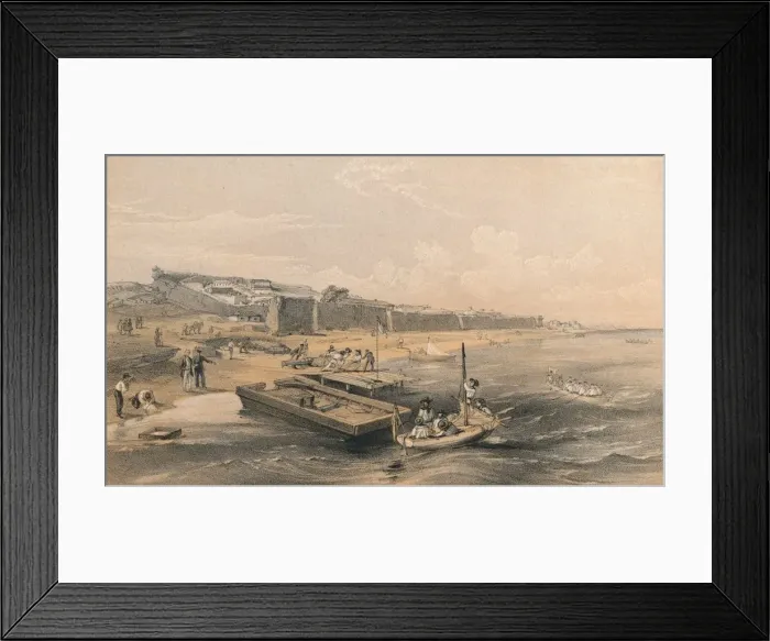 Framed Print : Fortress of Yenikale Looking Towards the Sea of Azof, 1856. Artist: Georges McCulloch Framed Print : Fortress of Yenikale Looking Towards the Sea of Azof, 1856. Artist: Georges McCulloch
