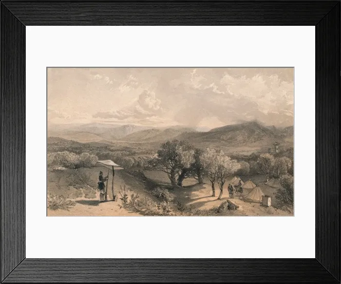 Framed Print : The Valley of Baidar, from Rear Petroskis Villa, Looking East, 1856. Artists: Jonathan Needham, William Simpson Framed Print : The Valley of Baidar, from Rear Petroskis Villa, Looking East, 1856. Artists: Jonathan Needham, William Simpson