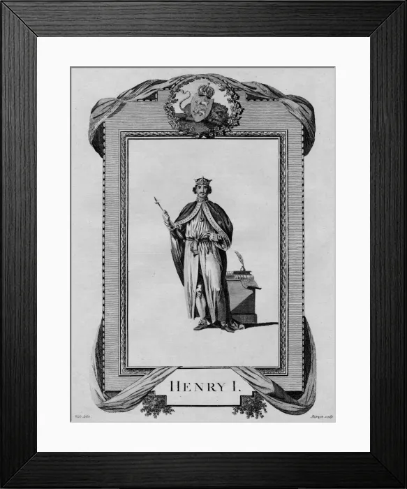Framed Print : Henry I, 1783. Artist: John Keyse Sherwin Framed Print : Henry I, 1783. Artist: John Keyse Sherwin