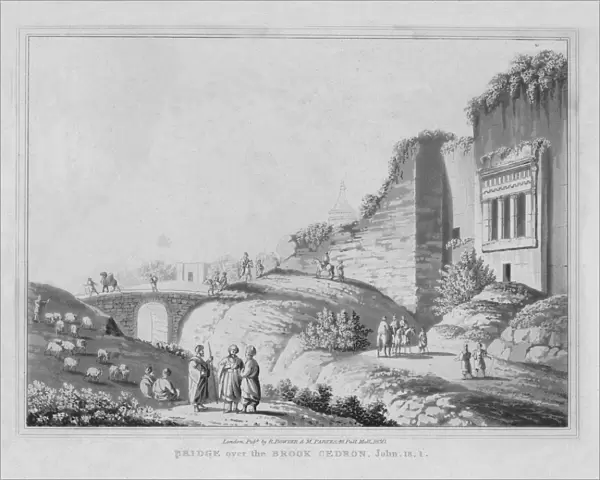 Bridge over the Brook Cedron. John, 18. 1, 1830. Artist: J Clarke