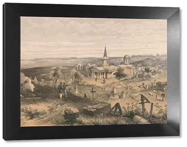 Quarantine Cemetery and Church with French Battery No. 50, 1856. Artist: Georges McCulloch