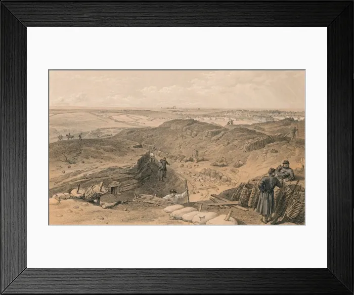 Framed Print : Ditch of the Malakoff, Battery Gervais, and Rear of Redan, 1856. Artist: Thomas Picken Framed Print : Ditch of the Malakoff, Battery Gervais, and Rear of Redan, 1856. Artist: Thomas Picken