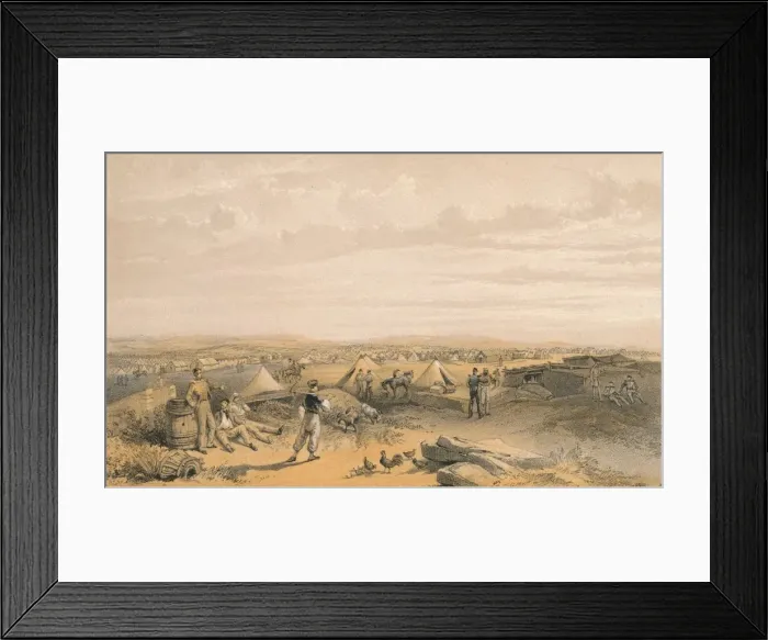 Framed Print : Camp of the 4th Division, 1856. Artist: George Brackenbury Framed Print : Camp of the 4th Division, 1856. Artist: George Brackenbury