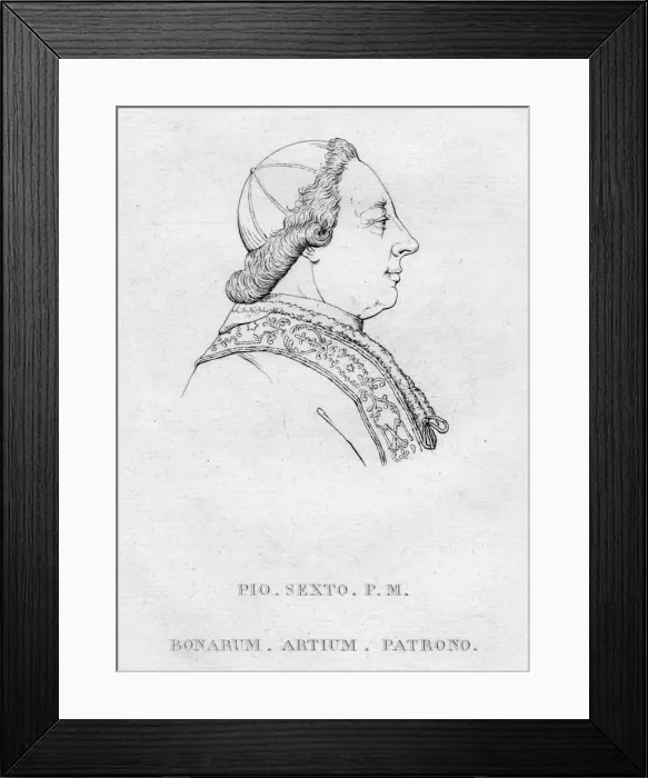 Framed Print : Pio. Sexto. P. M. Bonarum. Artium. Patrono. c1850 Framed Print : Pio. Sexto. P. M. Bonarum. Artium. Patrono. c1850