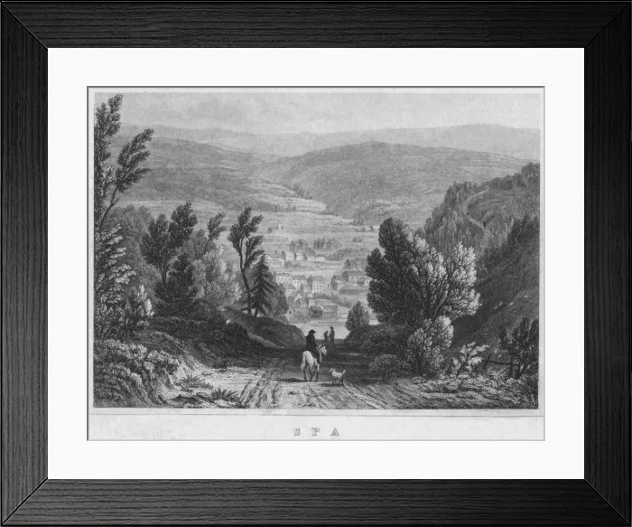 Framed Print : Spa, 1850. Artist: Shury & Son Framed Print : Spa, 1850. Artist: Shury & Son