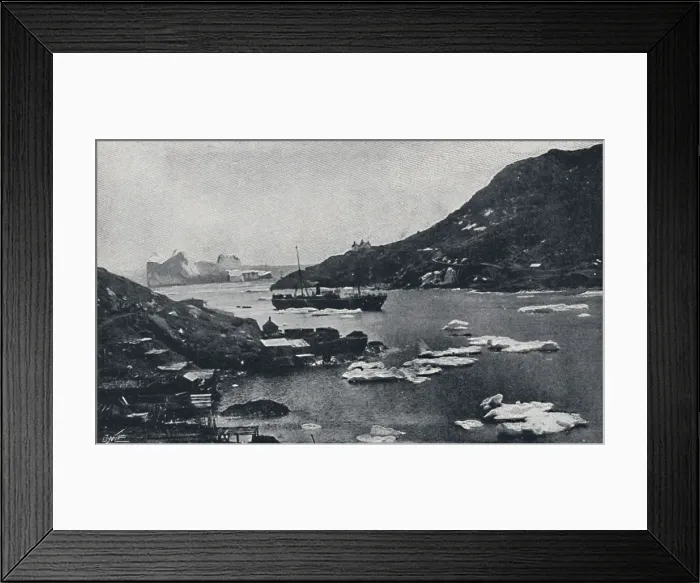 Framed Print : Icebergs in St. Johns Harbour, 1924 Framed Print : Icebergs in St. Johns Harbour, 1924