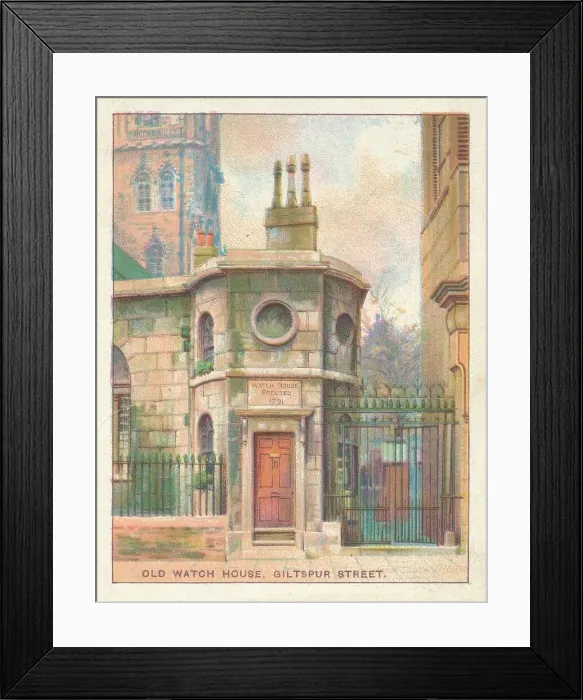Framed Print : Old Watch House, Giltspur Street, 1929 Framed Print : Old Watch House, Giltspur Street, 1929